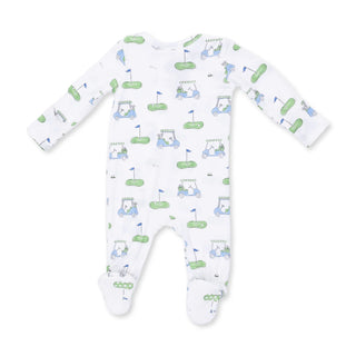Golf Carts Blue - 2 Way Zipper Footie