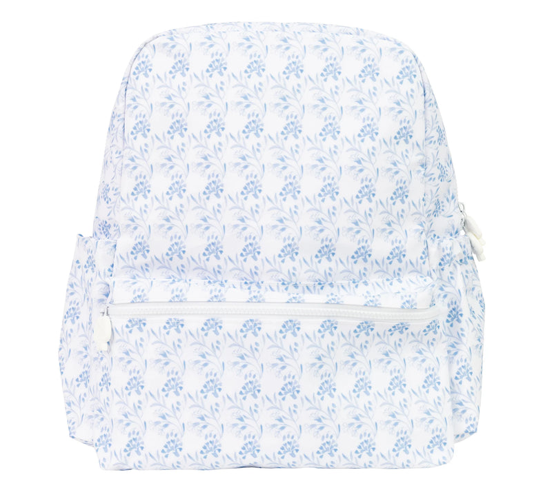 Navy Floral Large Backpack (Personalization Included)