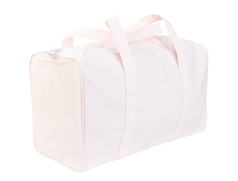 Pink Stripe Duffle Bag (Personalization Included)