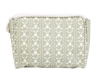 Large zippered go bag with sage green floral print by Apple of My Isla