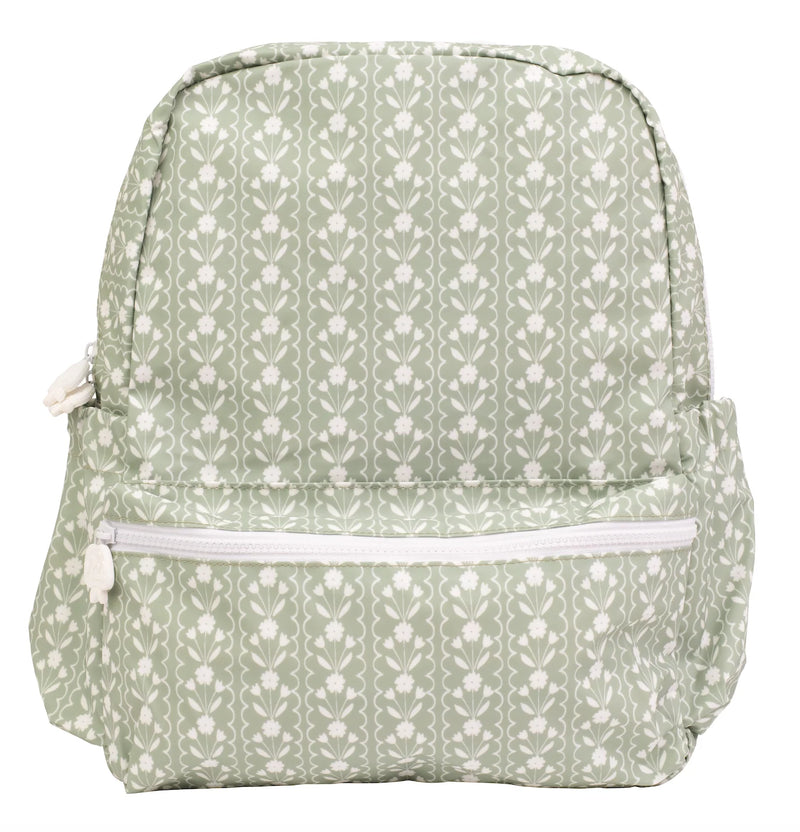 Sage Floral Small Backpack (Personalization Included)