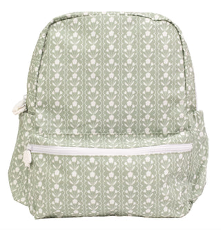 Sage Floral Large Backpack (Personalization Included) - J.A. Whitney