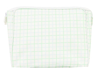 Small Blue Green Windowpane Go Bag  (Personalization Included)
