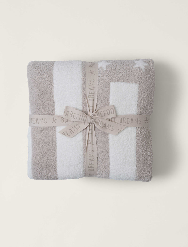 CozyChic American Flag Blanket - Stone / Pearl