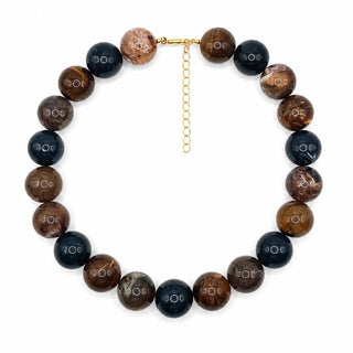 Chunky Espresso Bubble Necklace - J.A. Whitney