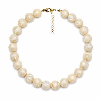 Chunky Neutral Cream Bubble Necklace - J.A. Whitney