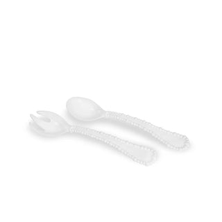 Alegria Large Salad Servers (White)