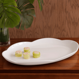 Vida Amelia Large Platter - White - J.A. Whitney