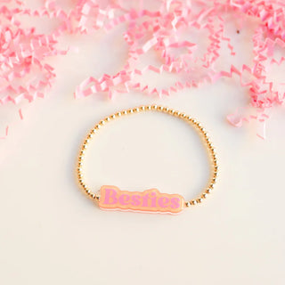 Bestie Bead Bracelet - Pink / Orange