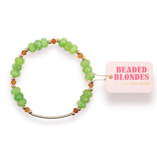 Green & Brown Brittany Bar Bracelet