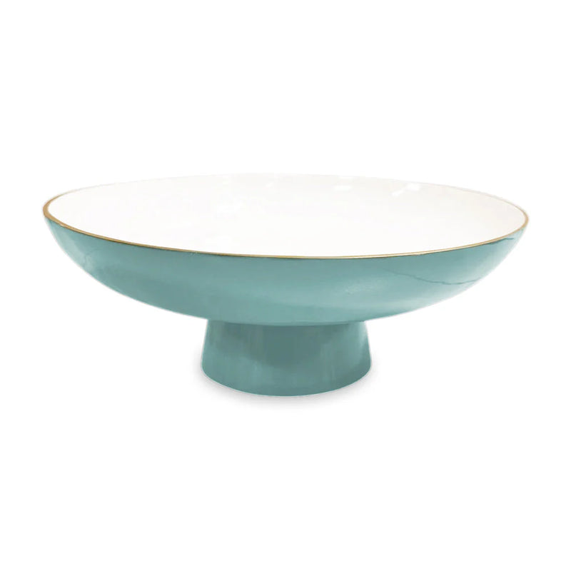 Encanto Carnaval Large Pedestal - Turquoise & White