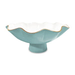 Encanto Carola Large Pedestal - Turquoise & White