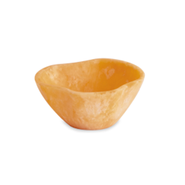 Resin Sorbet Mini Wavy Round Bowl - Tangerine