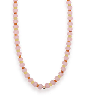 16" Pink, Green & Brown Caroline Necklace