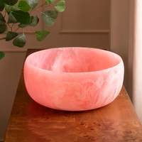 Resin Sorbet Large Round Bowl in raspberry by Beatrix Ball
