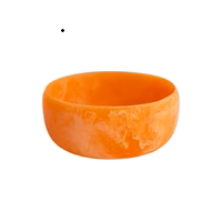 Resin Sorbet Large Round Bowl - Tangerine