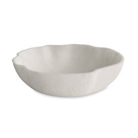 Resin Sorbet Large Wavy Round Bowl - Coconut