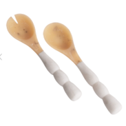 Resin Sorbet Salad Servers - Coconut