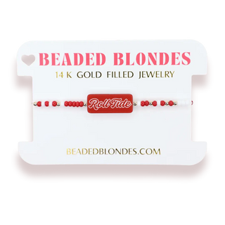 Roll Tide Block Bracelet