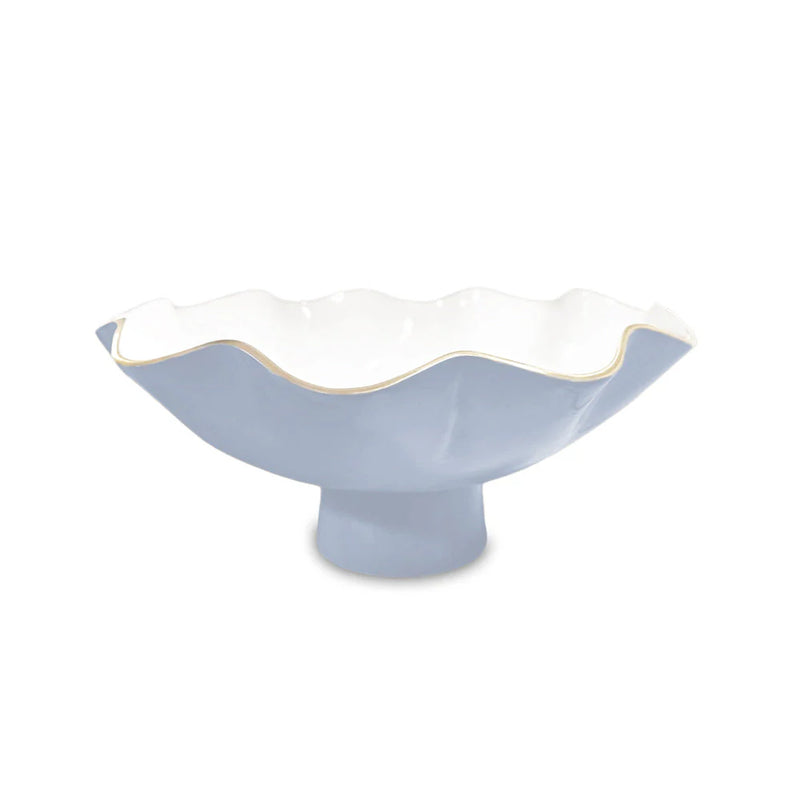 Encanto Carola Small Pedestal - Periwinkle & White