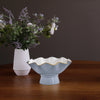 Encanto Carola Small Pedestal - Periwinkle & White