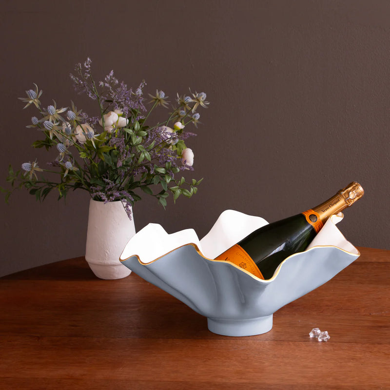 Encanto Bloom Wine Bucket - Periwinkle & White