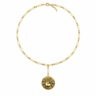 18K Gold Camellia Pendant Chain Necklace