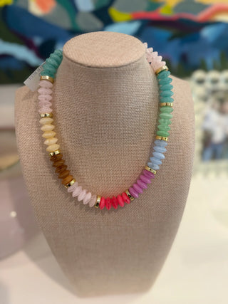 Girly Pop Multi Color Chunky Resin Necklace