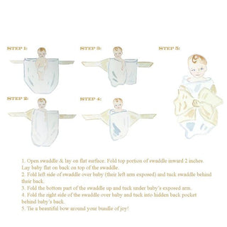 The Beaufort Bonnet Company - Bow Swaddle - Palmetto Pearl - Personalization Included - J.A. Whitney