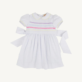 The Beaufort Bonnet Company - Cindy Lou Sash Dress w/ Multicolor Ric Rac