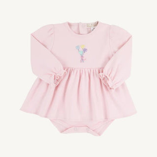 The Beaufort Bonnet Company - LS Daisy Diaper Cover Dress - Pink / Balloons - J.A. Whitney