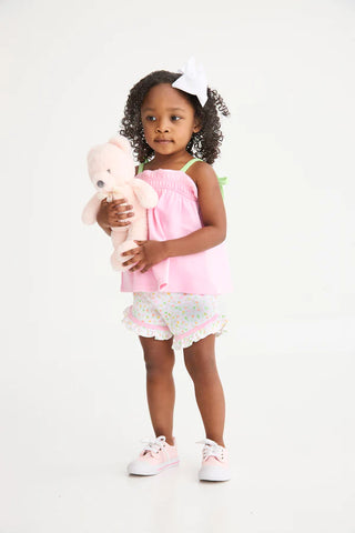 The Beaufort Bonnet Company - Lainey's Little Top - Party Pink / Lime