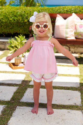The Beaufort Bonnet Company - Lainey's Little Top - Party Pink / Lime