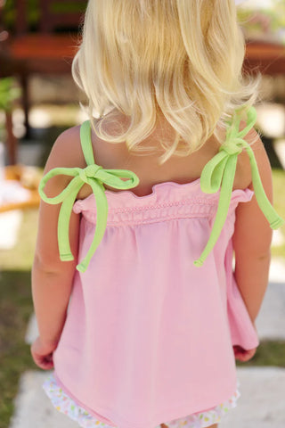The Beaufort Bonnet Company - Lainey's Little Top - Party Pink / Lime
