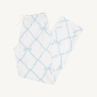 The Beaufort Bonnet Company - Let Me Lounge Pants- Buckhead Blue Belle Meade Bow