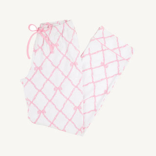 The Beaufort Bonnet Company - Let Me Lounge Pants- Pier Party Pink Belle Meade Bow