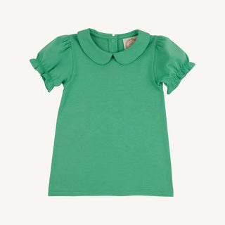 The Beaufort Bonnet Company - Maude's Peter Pan Collar Shirt SS - Gibson Island Green - J.A. Whitney