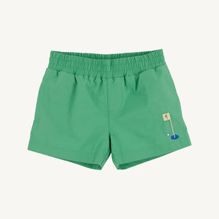 The Beaufort Bonnet Company - Sheffield Shorts Broadcloth - Green w/ Golf Flag & Tee