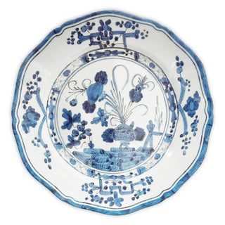 White & Blue Faenza 11" Dinner Plate