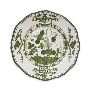 White & Green Faenza 11" Dinner Plate