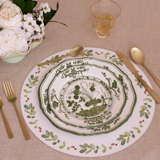 White & Green Faenza 9" Salad Plate