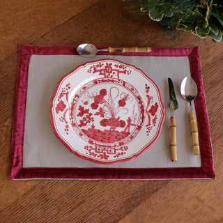 White & Red Faenza 9" Salad Plate