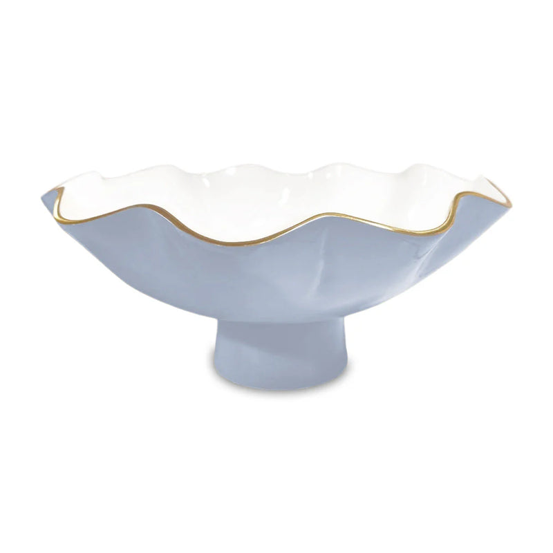 Encanto Carola Large Pedestal - Periwinkle & White