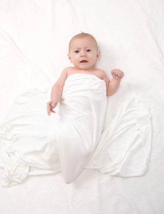 Breezy Blue Dots Swaddle Blanket