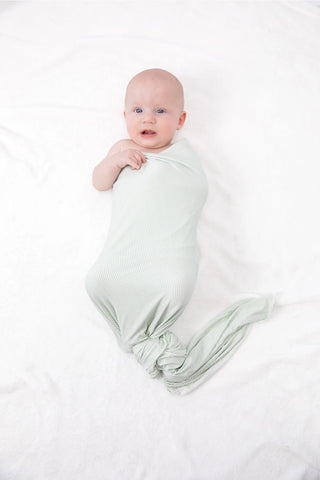 Willow Green Stripes Swaddle Blanket
