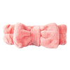 Coral Plush Bow Spa Headband
