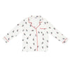 Full-Length Bamboo PJ Set - White + Mistletoe