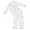 Full-Length Bamboo PJ Set - White + Mistletoe