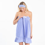 Periwinkle Plush Spa Wrap (Personalization Included)