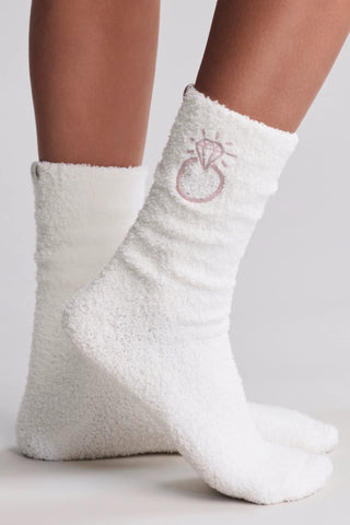 CozyChic Bridal Sock Set - Pearl / Teaberry - J.A. Whitney